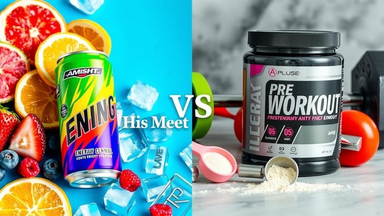 energy drinks vs pre workout