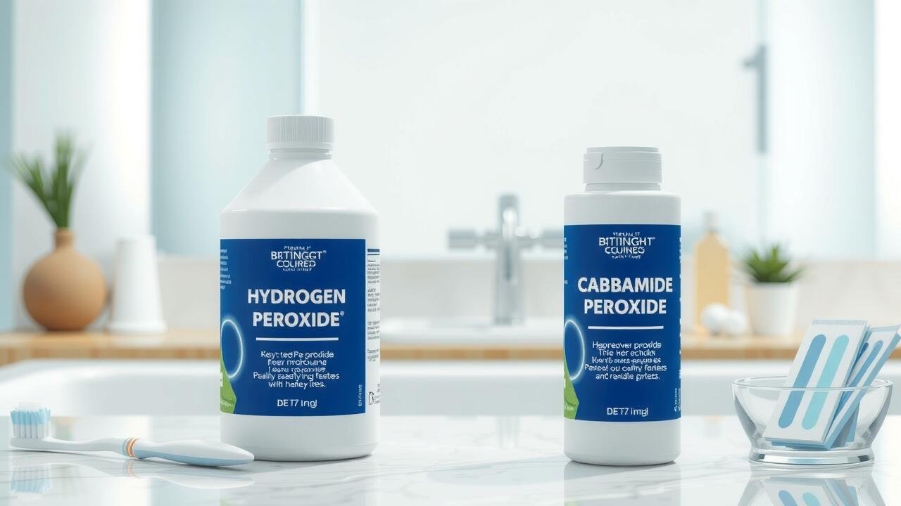 hydrogen peroxide vs carbamide peroxide teeth whitening