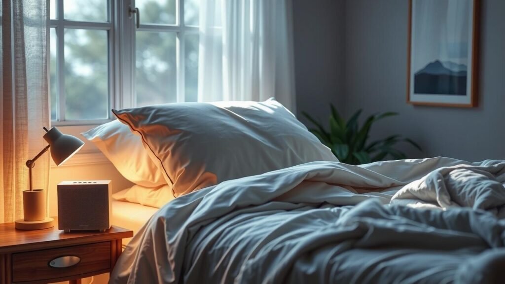 What sound cancels out snoring?