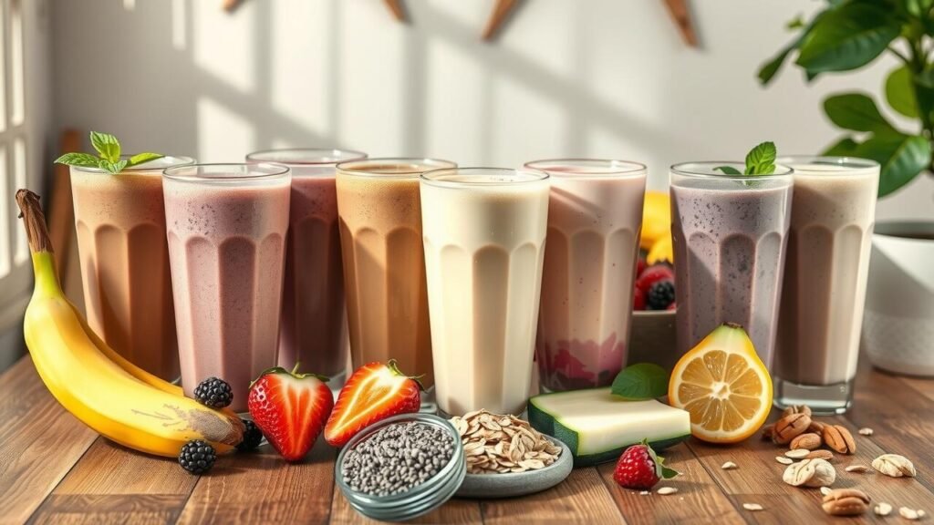 Which protein shakes have the most fiber?